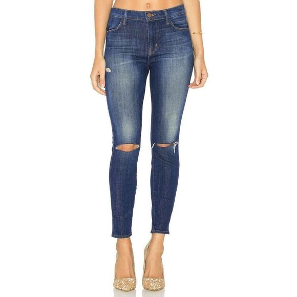 J Brand Alana Volatile High Rise Crop Jeans Size 29 Womens Blue Dark Wash Skinny - Picture 1 of 16